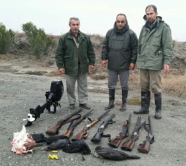 کشف و ضبط تعداد 21 قبضه انواع سلاح های شکاری